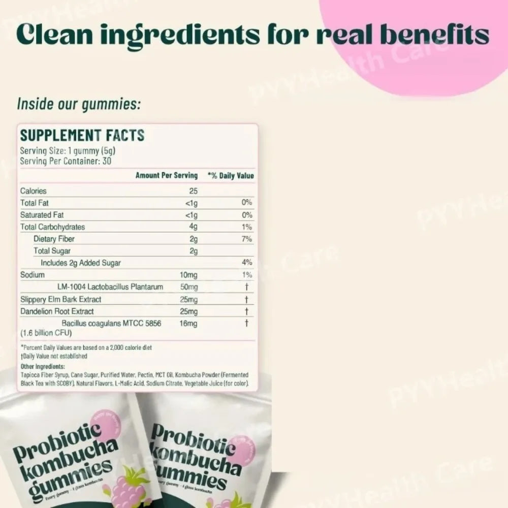 Kombucha Probiotic Gummies Vegan Berry Flavor