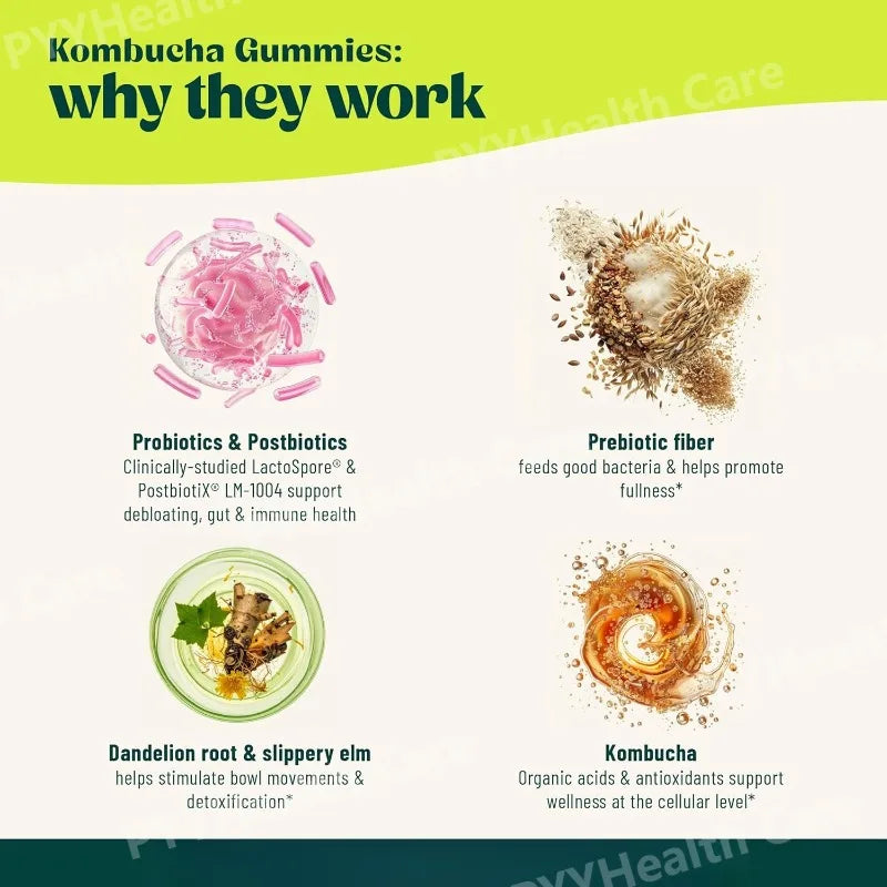 Kombucha Probiotic Gummies Vegan Berry Flavor